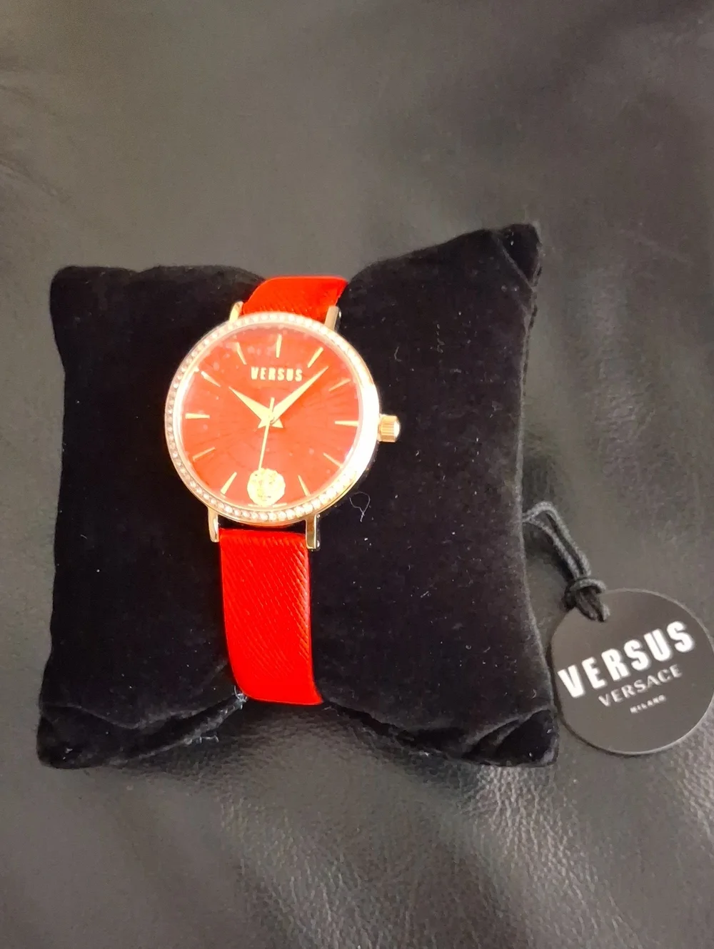 Versus Versace Red and Gold Women's Watch with Matching Strap